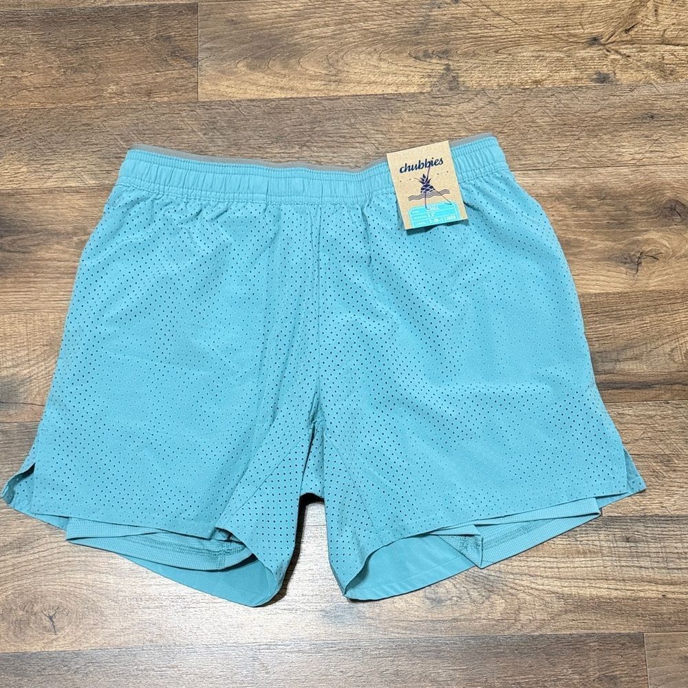 Chubbies Ultimate Training shorts featuring a mesh overlay and a built-in liner